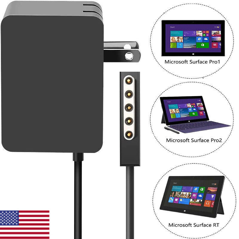 AC Charger Adapter Home Wall For Microsoft Surface2 RT Pro Windows 8 10.6 Tablet