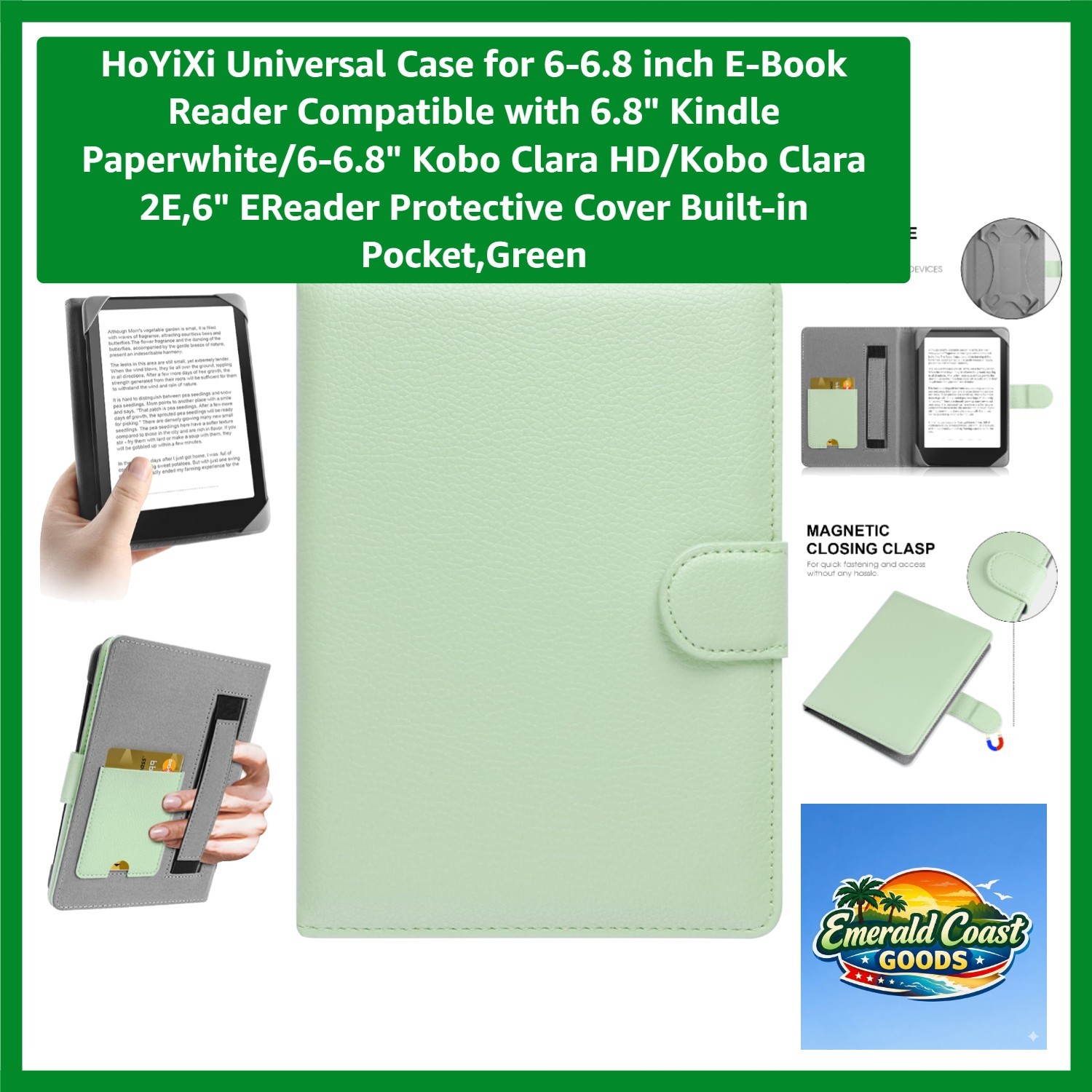 Universal Case for 6-6.8 inch E-Book Reader Compatible with 6.8" Kindle Paper...