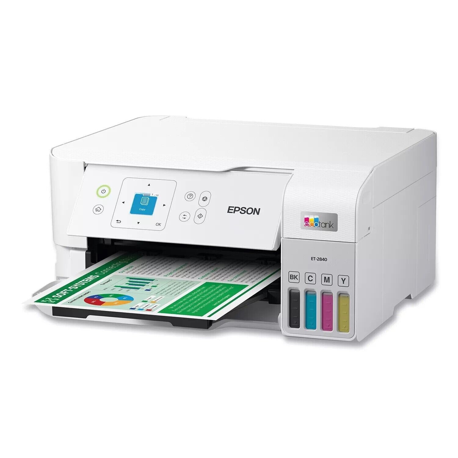 Epson EcoTank ET2840 Wireless Color All-in-One Supertank Printer, Scan, Copy NEW