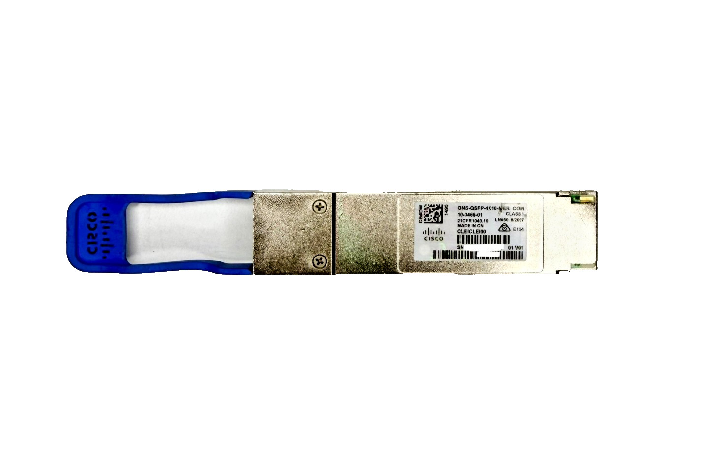 Genuine Cisco ONS-QSFP-4X10-MER 4x10Gbps Multi-rate QSFP+ ER Transceiver