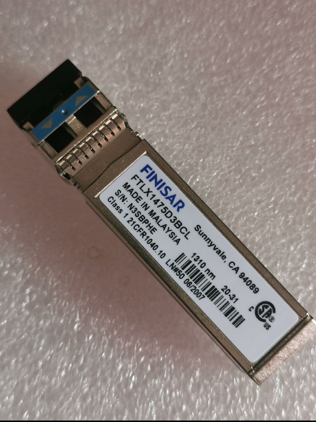 1PCFinisar 10Gb 1310nm 10km Single Mode Datacom SFP+ 10Gbase-LW/LR FTLX1475D3BCL