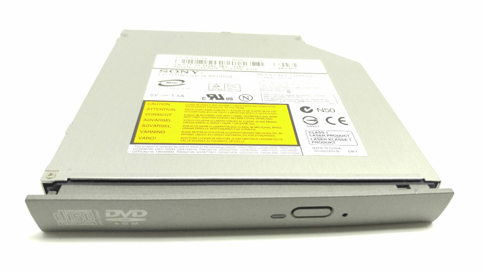 Sony CR830E Laptop CD-R/RW/DVD ROM Drive ( GREY BEZEL)
