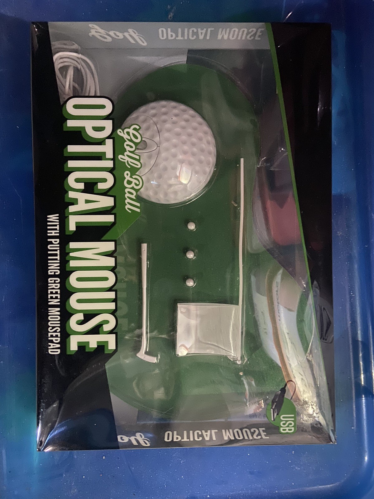 USB Golf Ball Optical Mouse with Putting Green MousePad  NEW 