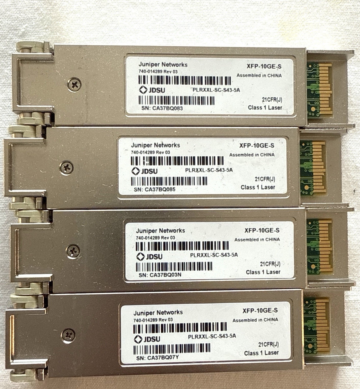 Lot Of 4 Juniper Compatible Opnext 740-014289 10GBASE-SR SFP Transceiver Modules