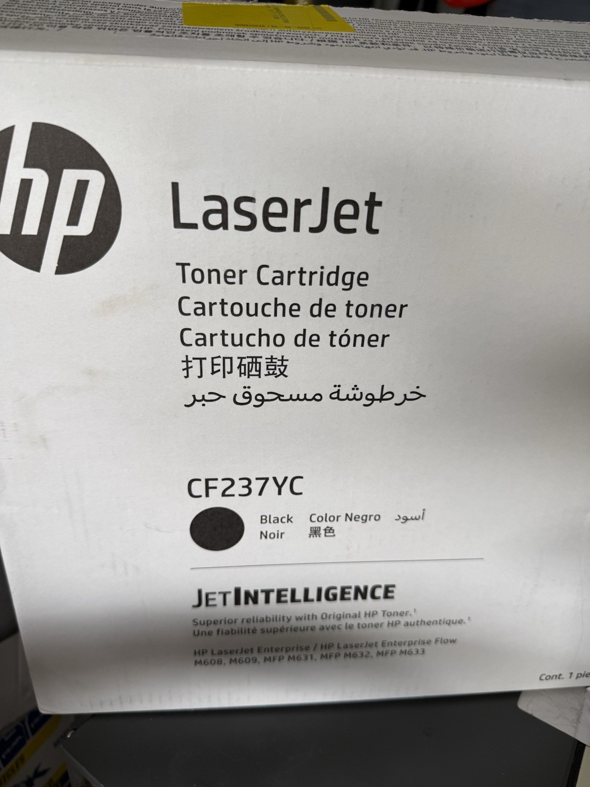 HP CF237Y Black Toner Cartridge HY LaserJet Enterprise M608dn White Box 37Y