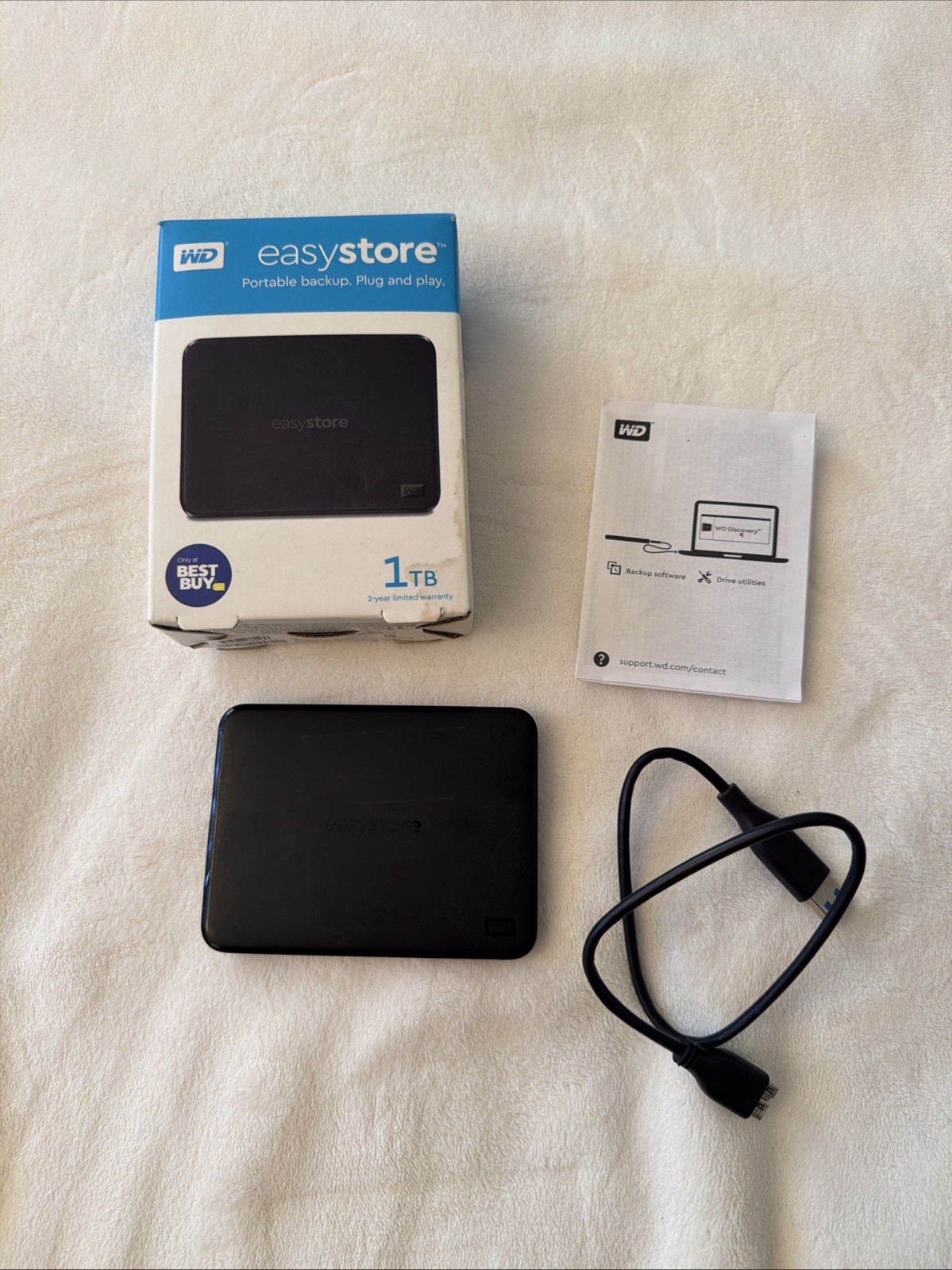 WESTERN DIGITAL WD EASYSTORE 1TB w/ Box Erased 