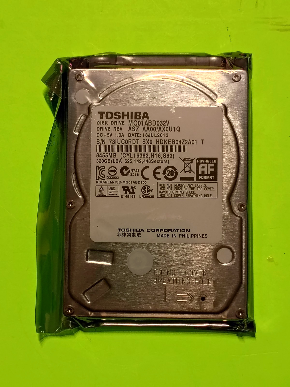 Toshiba 320GB MQ01ABD032V 5400RPM SATA 2.5" Laptop HDD Hard Disk Drive [NEW]