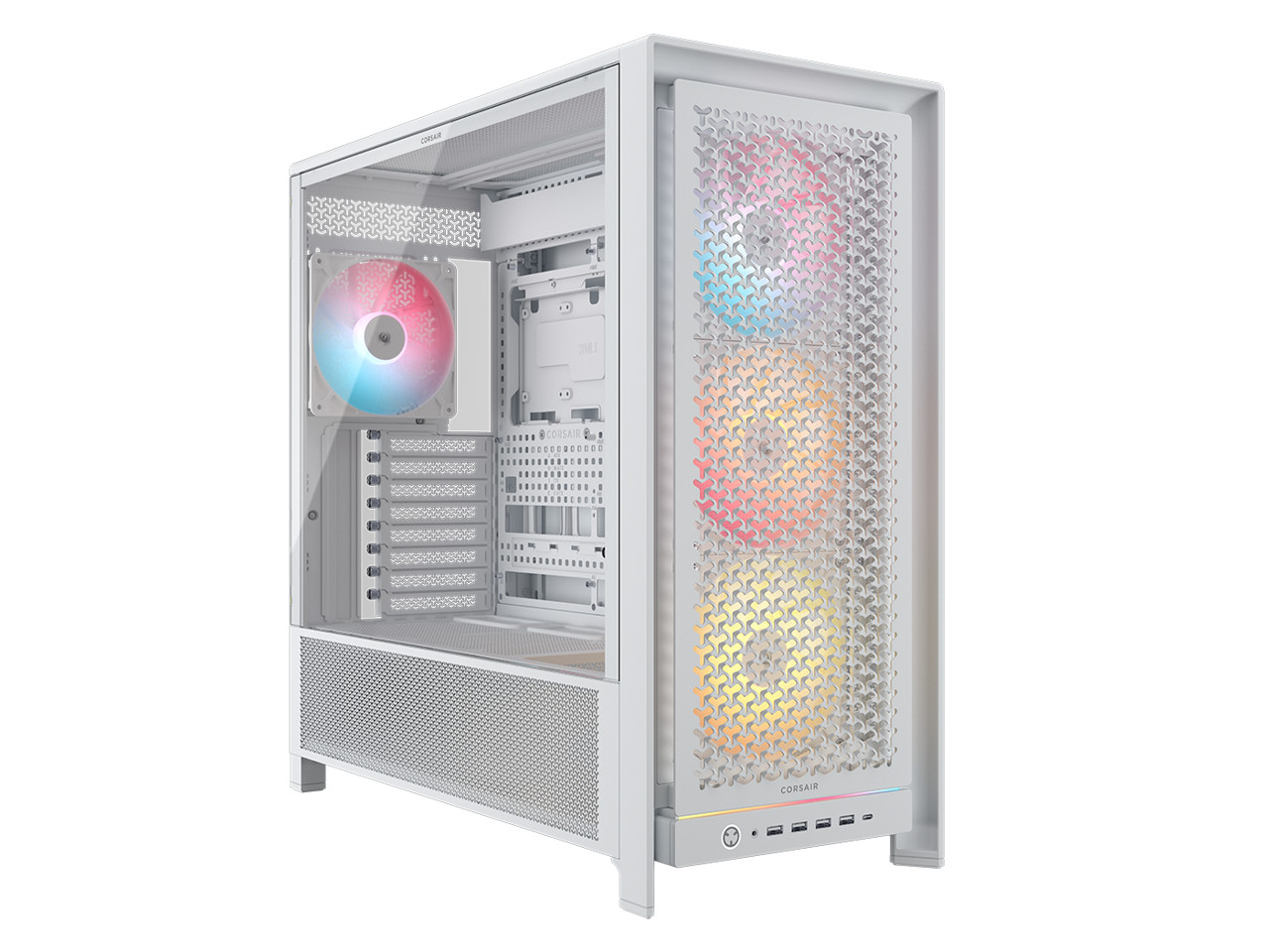 CORSAIR FRAME 5000D RS ARGB Modular High Airflow Mid-Tower PC Case, White – Full