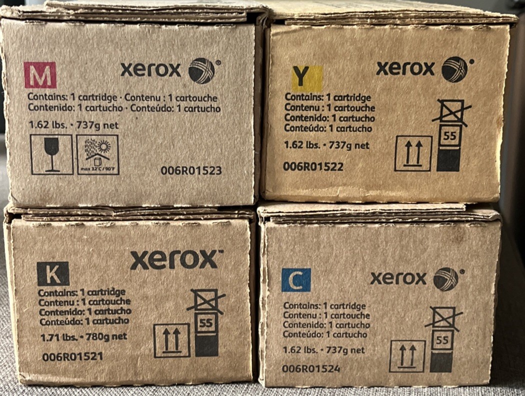 Xerox PrimeLink C9065 Toner Cartridge Set Yellow Magenta Cyan Black