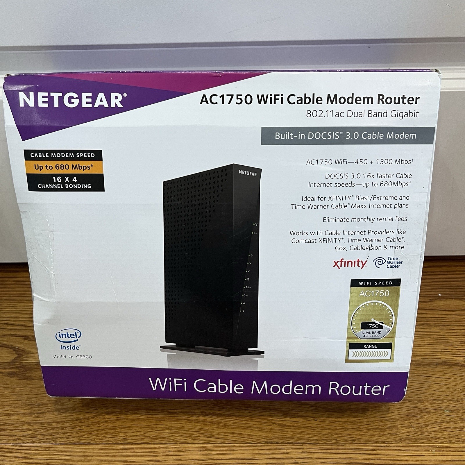 Netgear AC1750 WiFi DOCSIS 3.0 Cable Modem Router Combo (C6300)
