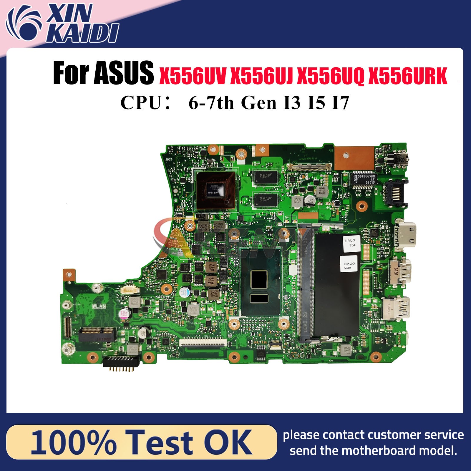X556UV Motherboard For ASUS X556URK DDR4 FL5900U X556UQK X556UF Mainboard W/CPU