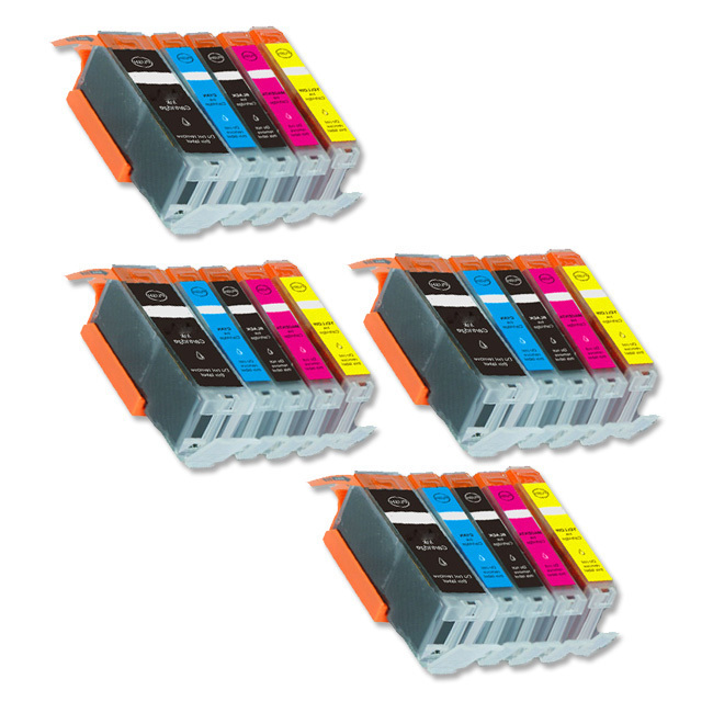 20 PK Printer Ink Set + CHIP fits Canon 250XL 251XL MG5420 MG5422 MG5522 MG6420