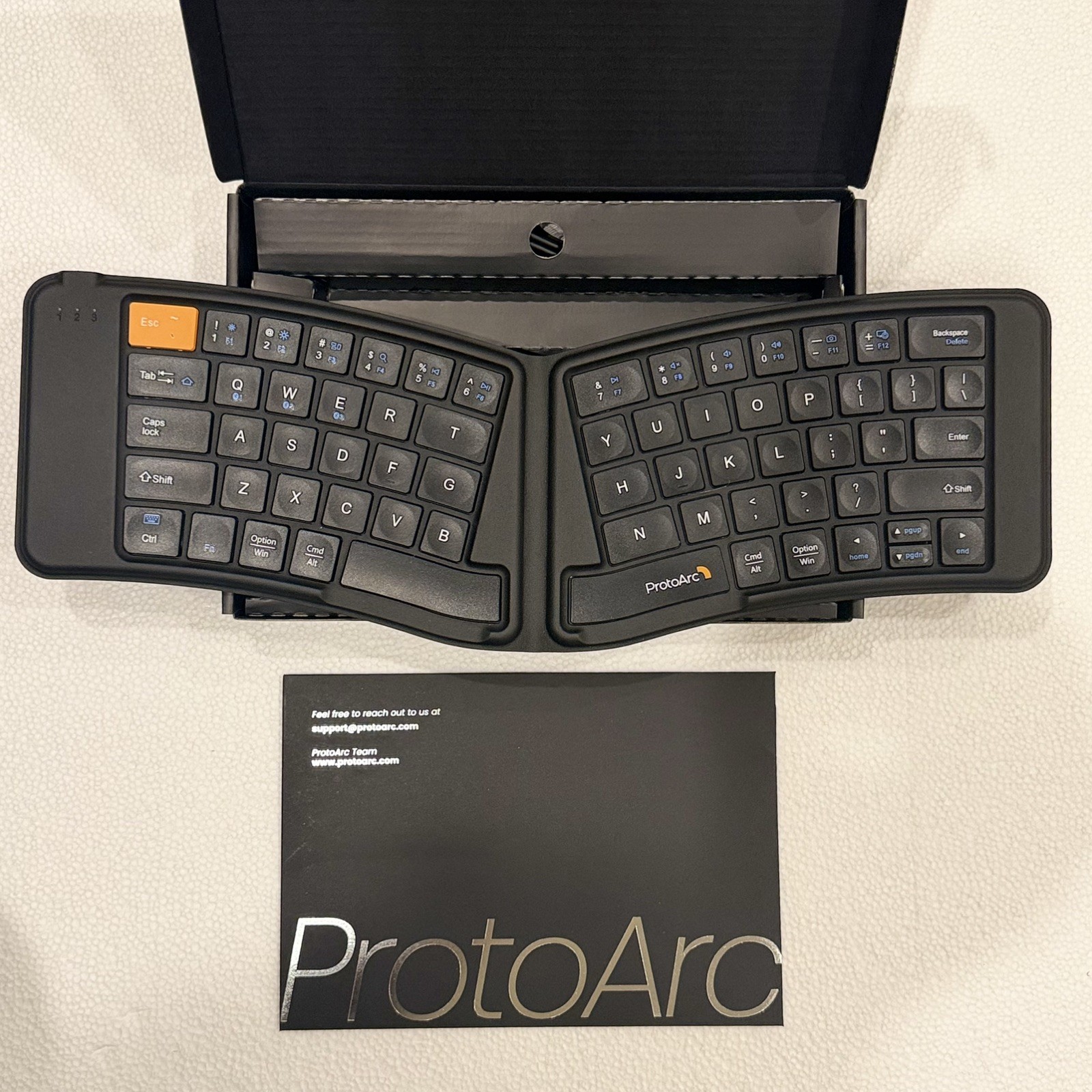 PROTOARC XK03 Portable folding Bluetooth Rechargeable Keyboard - Black