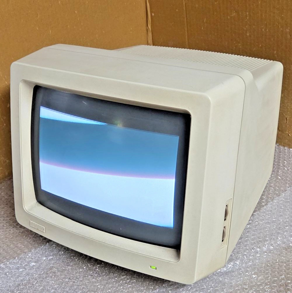 1986 Digital VR241-A color CRT monitor, powers on, DEC Rainbow or terminal