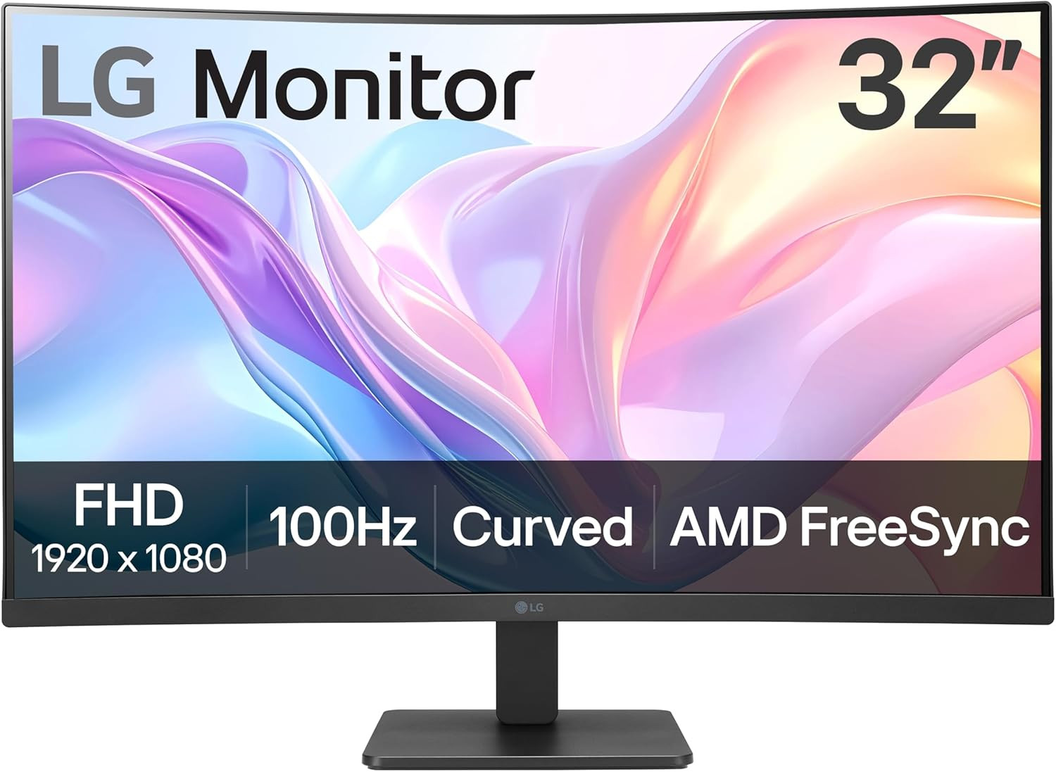 LG 32MR50C-B Curved Monitor 32-Inch FHD 100Hz AMD Freesync Onscreen Control Dyna
