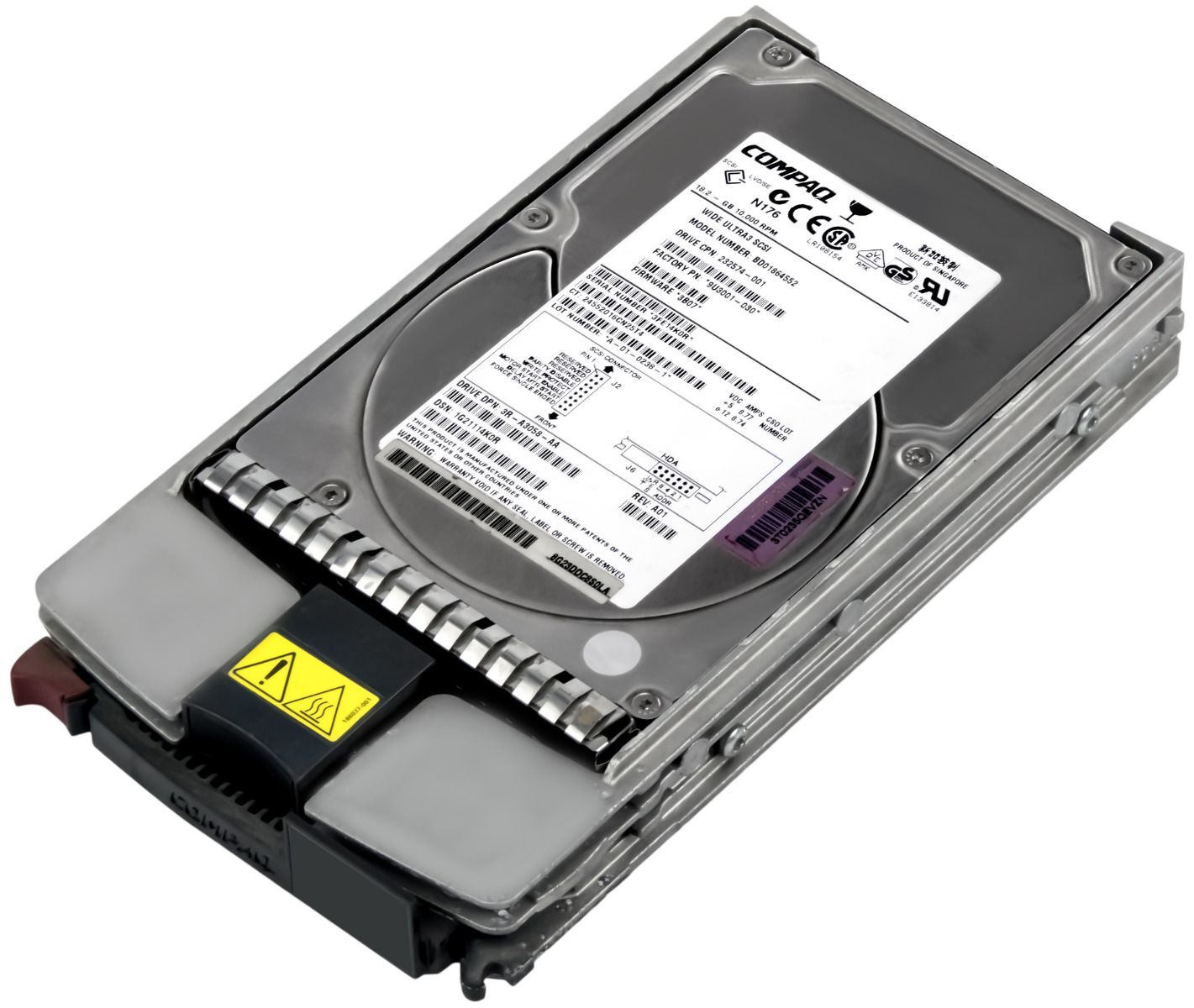 Hard Drive Compaq BD01864552 232574-001 18.2GB 10000RPM 8MB SCSI U160 3.5''