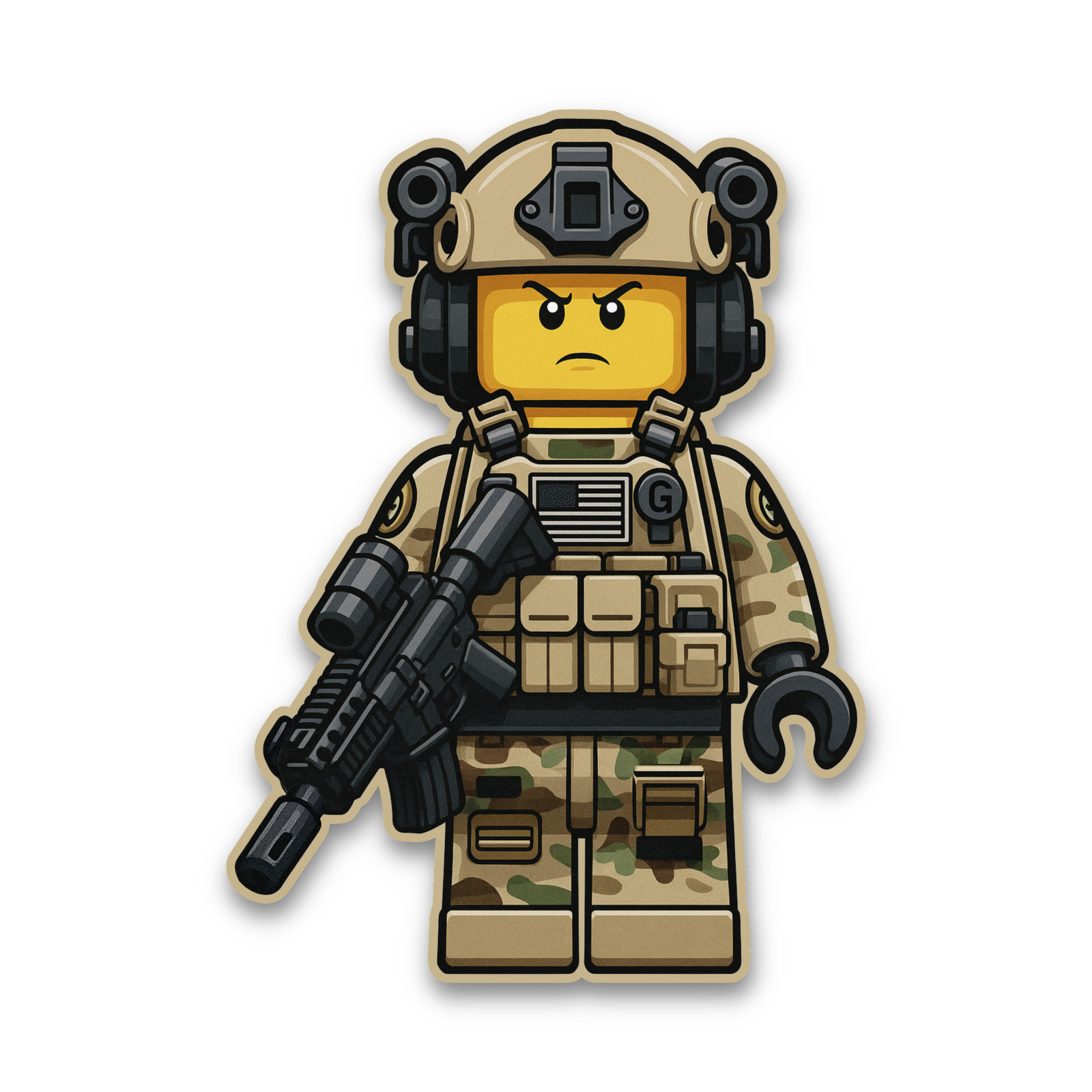 Tactical Operator Sticker - Funny Veteran-SWAT Team Decal for Laptops & Tumblers