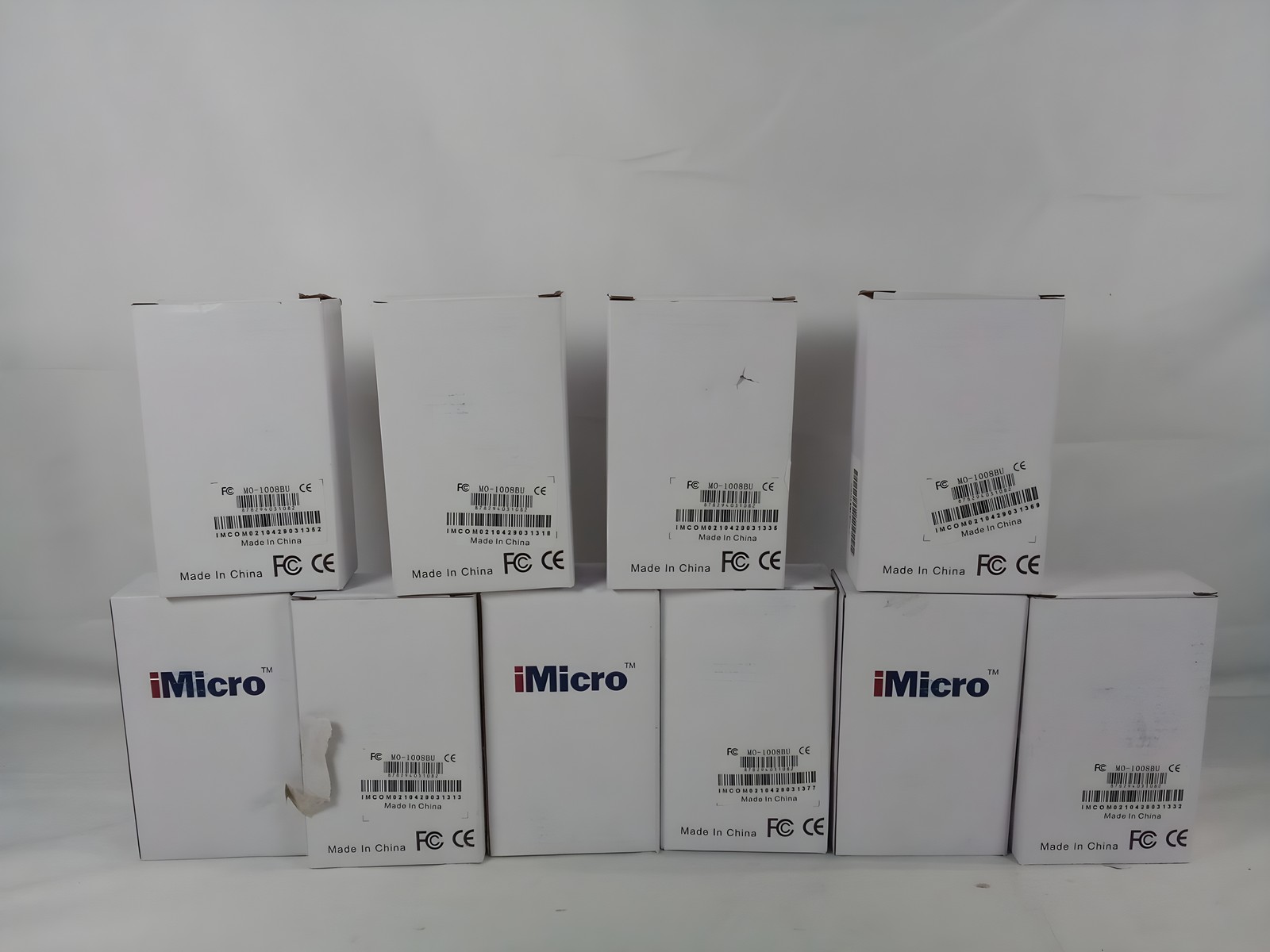 Lot of 10 iMicro MO-1008BU Black Wired USB 3-Button Optical Mice 800 DPI