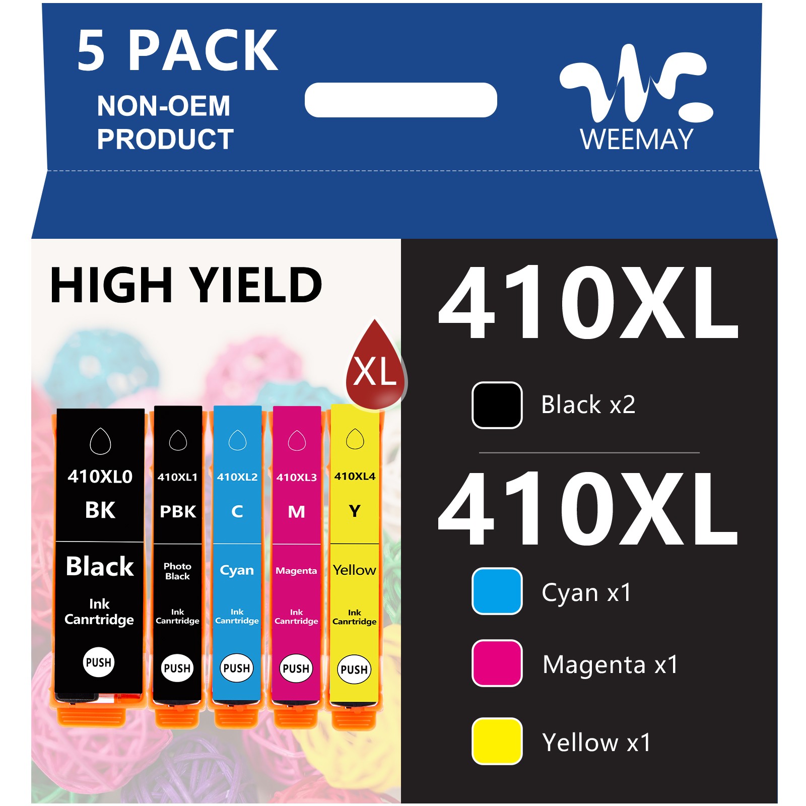 410xl T410xl Ink for Epson Expression XP-530 XP-630 XP-640 XP830 XP7100 5-Pack
