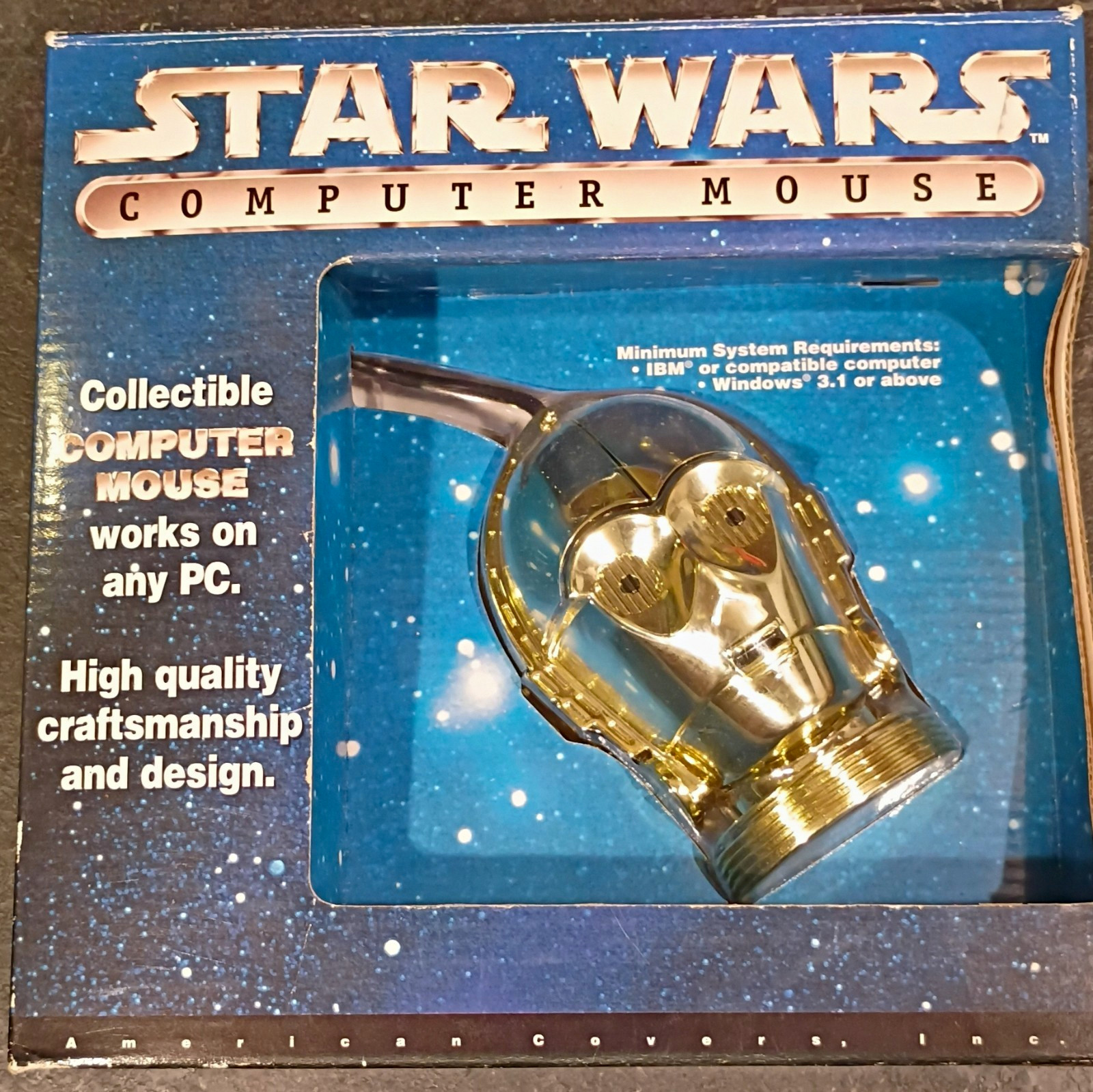 HandStands Star Wars C-3PO Wired Collectible Mechanical Mouse 2-Button 300DPI