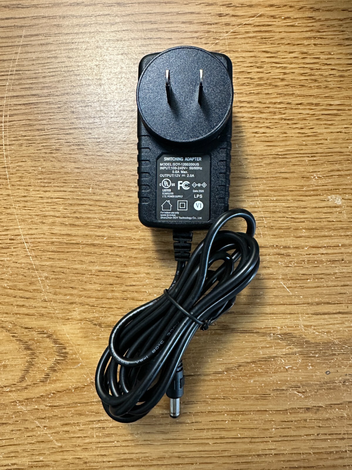 AC 12V 24W Power Adapter SOY-1200200US