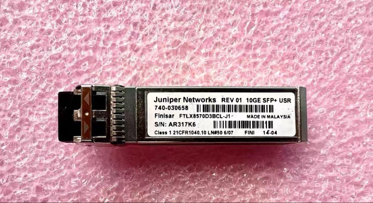 Juniper Original 10GB SR SFP+ 740-030658 Optic FINISAR FTLX8570D3BCL-J1