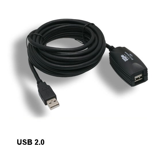 LOT 10pcs Black 16' Active Repeater USB 2.0 Type A Cable Cable w/ GL850A Chip