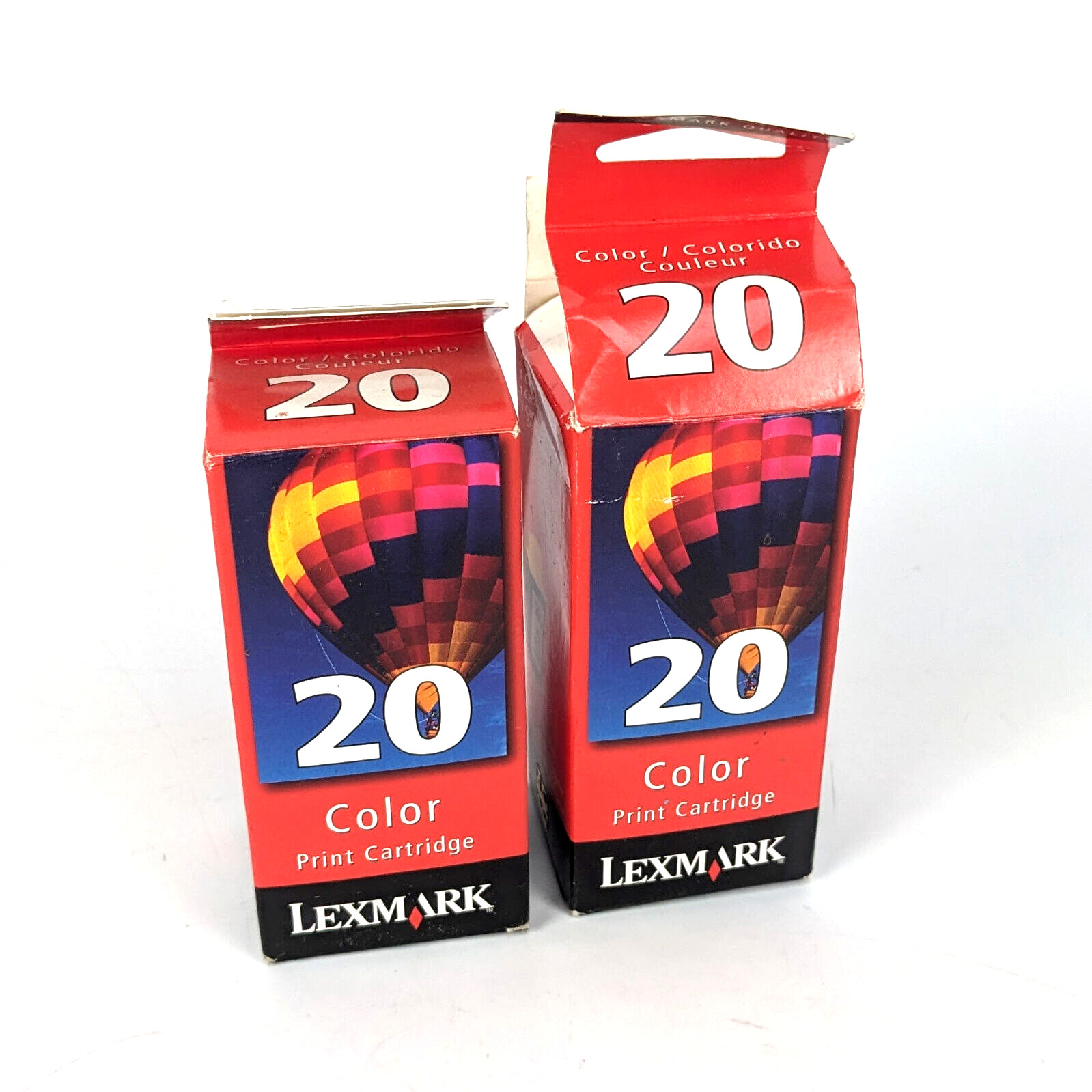 Lexmark 20 Color Print Ink Cartridge LOT OF 2x - genuine sealed 2005 15M0120