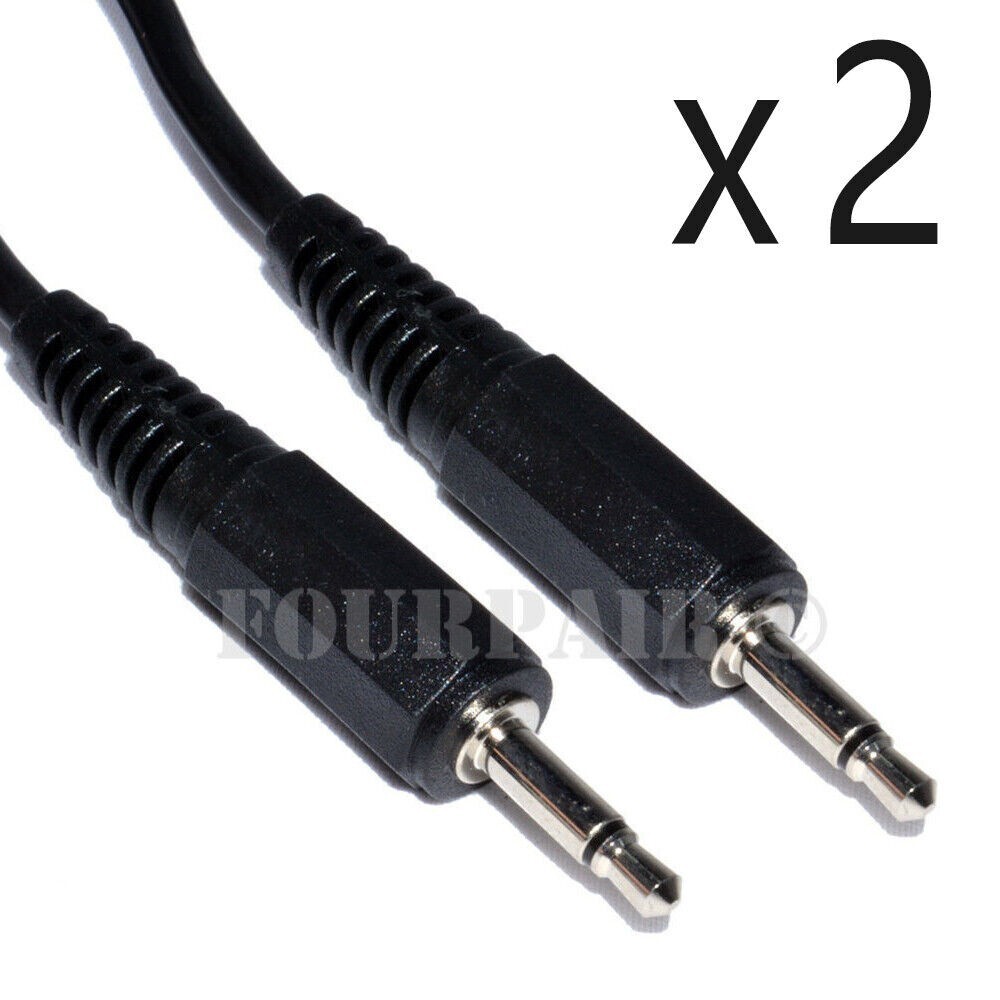 2 Pack - 10ft - 3.5mm Mono Male Audio Cable Cord TS Mini Plug Mic Microphone