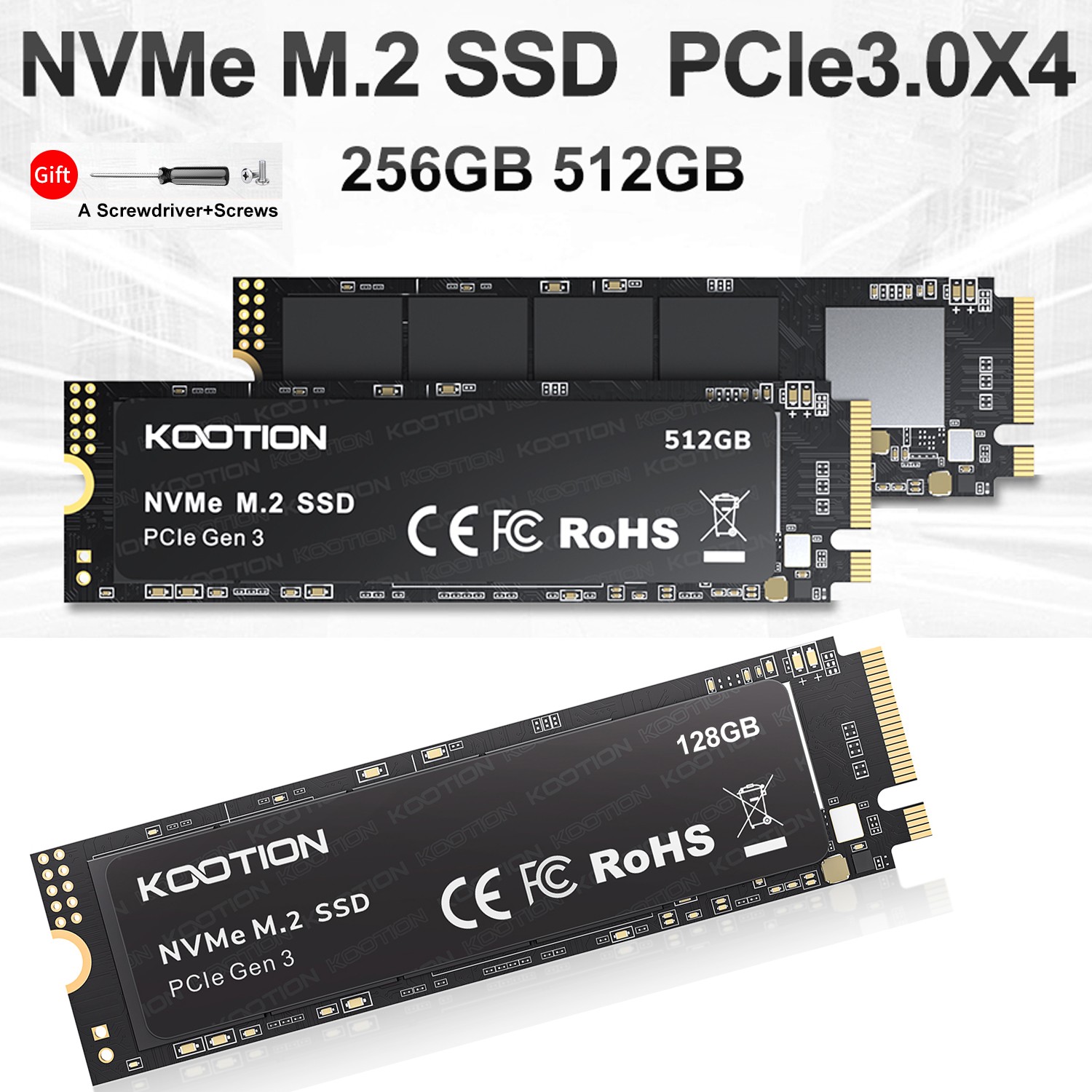 128GB 256GB 512GB NVMe M.2 Internal Solid State Hard Drive PCle 3.0 PCIe SSD