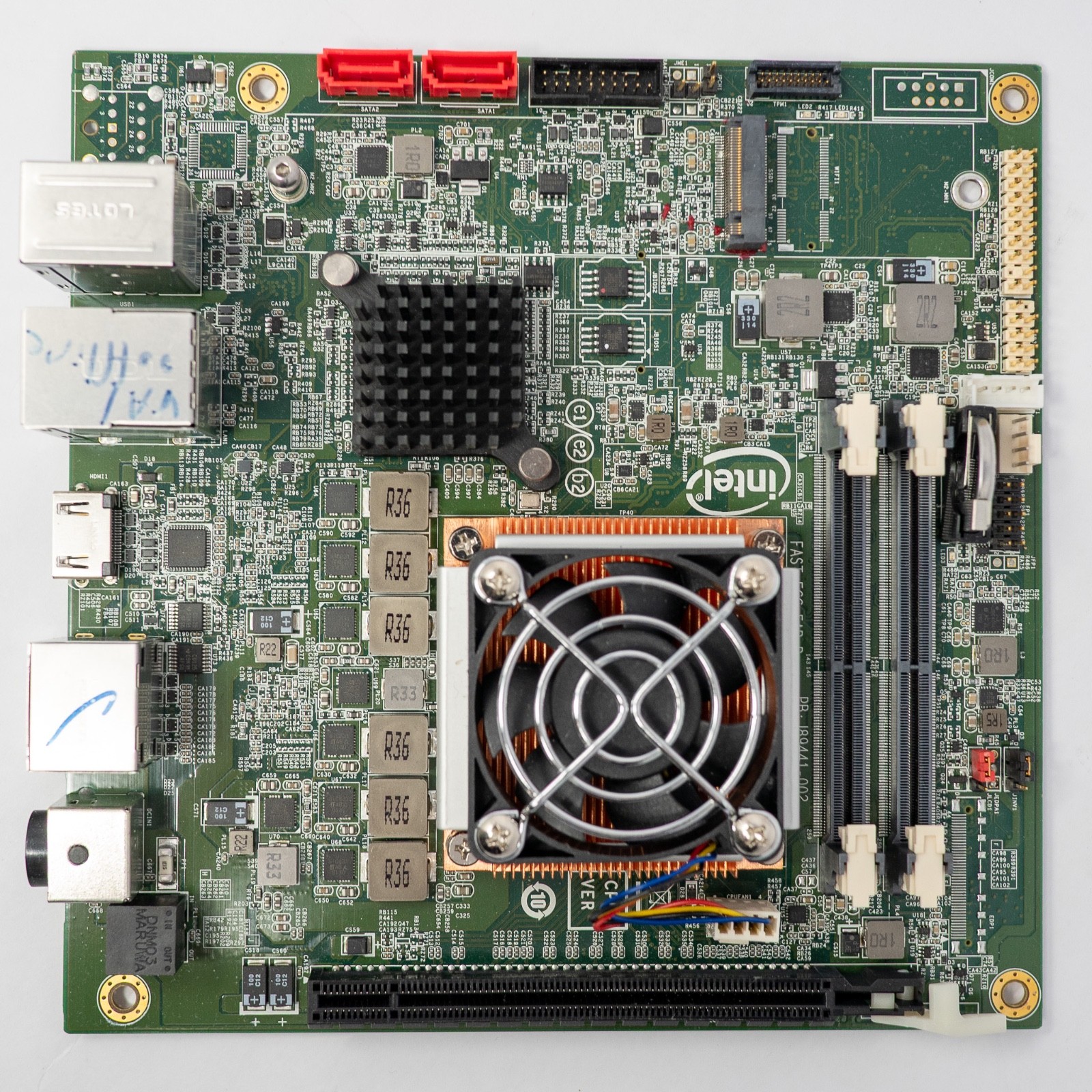 Intel J89441-002 Industrial Motherboard w/ Heatsink Fan HDMI SATA No RAM
