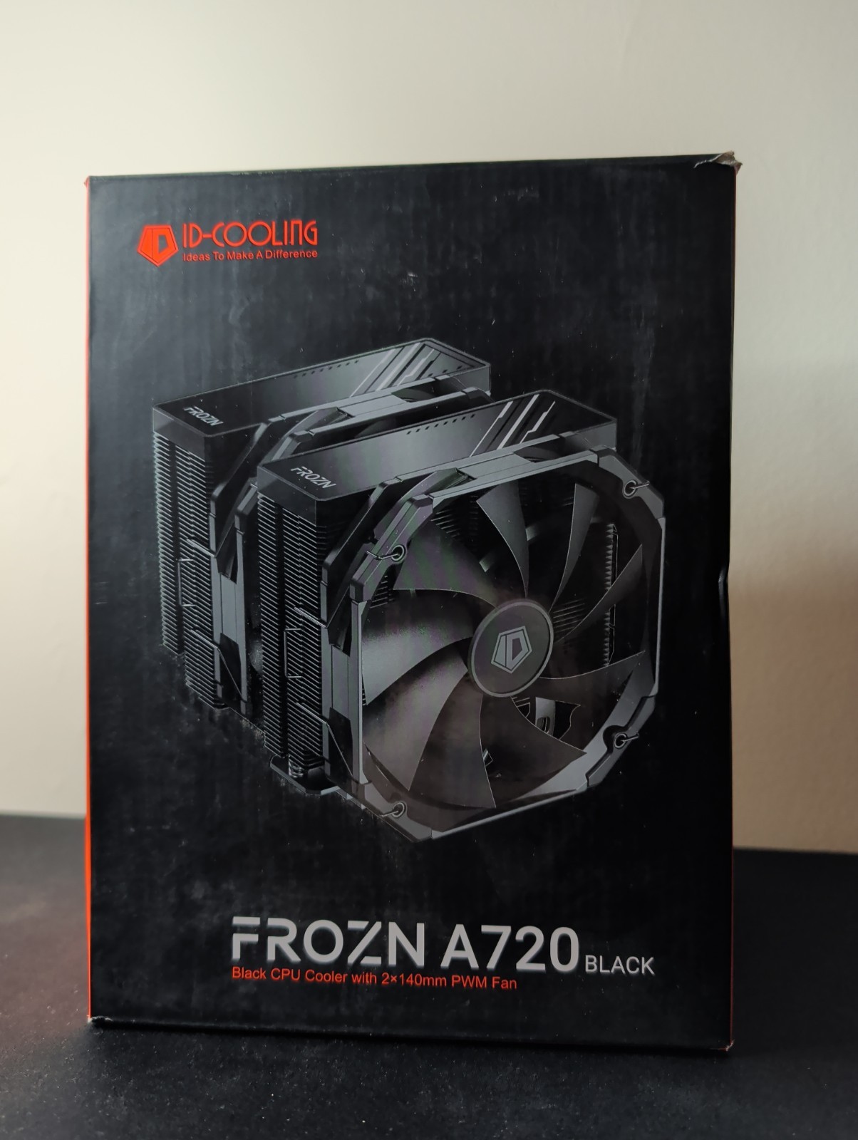 ID-COOLING FROZN A720 BLACK CPU Fan Heatsink Dual 140mm 4-Pin PWM *NEW Open Box