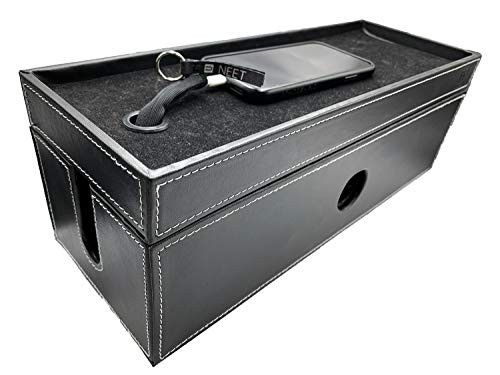 NEET Cable Management Box Large Black 15x6x6 Modern Jewelry Storage Keepsake