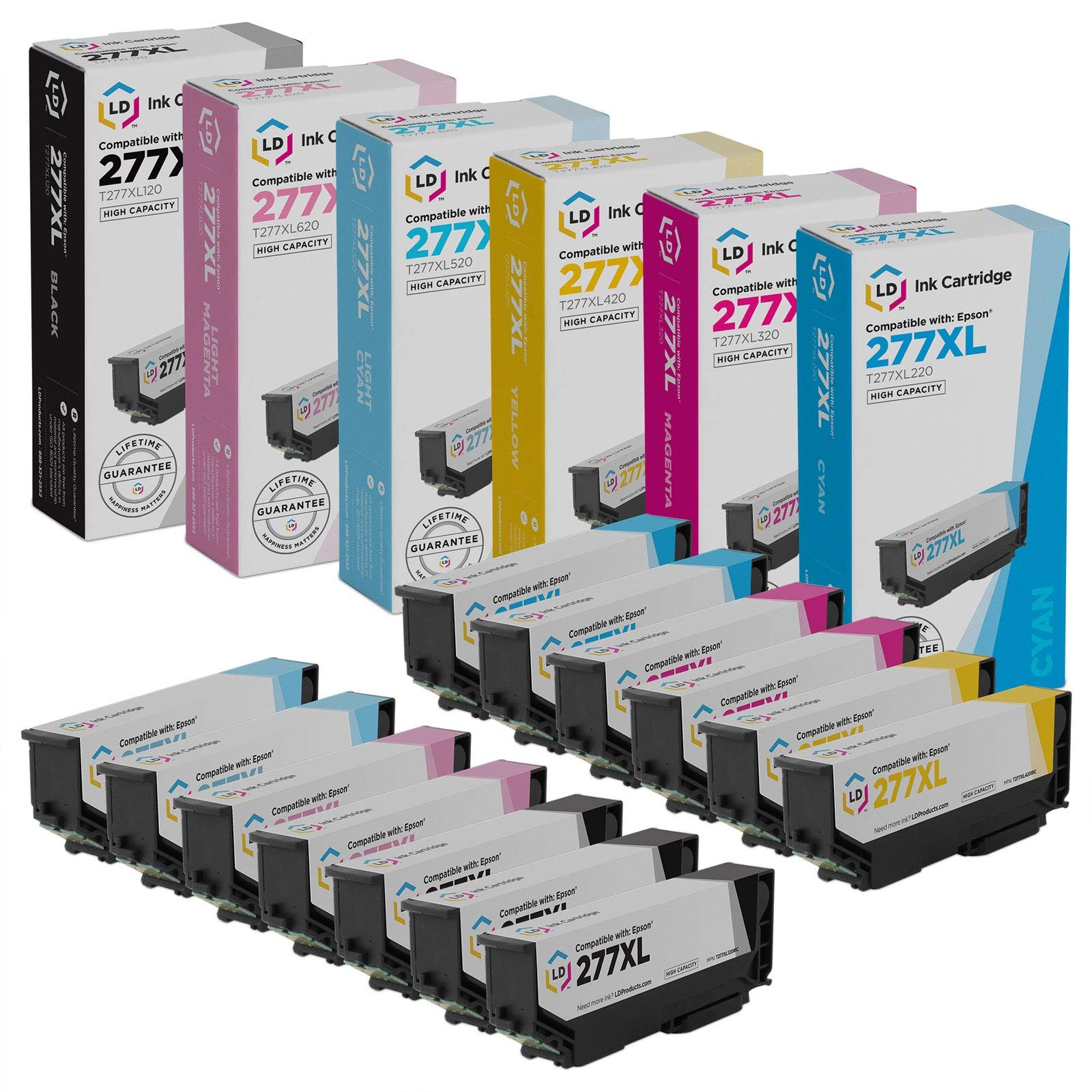 LD 13pk Replacement Ink for Epson 277 XL 277XL T277XL120 XP-950 XP-960 Color