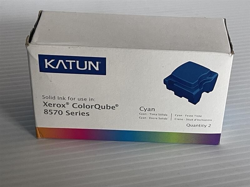 Katun 39395 Compatible 8570 Series Solid Ink Stick  2 Piece Cyan New Sealed