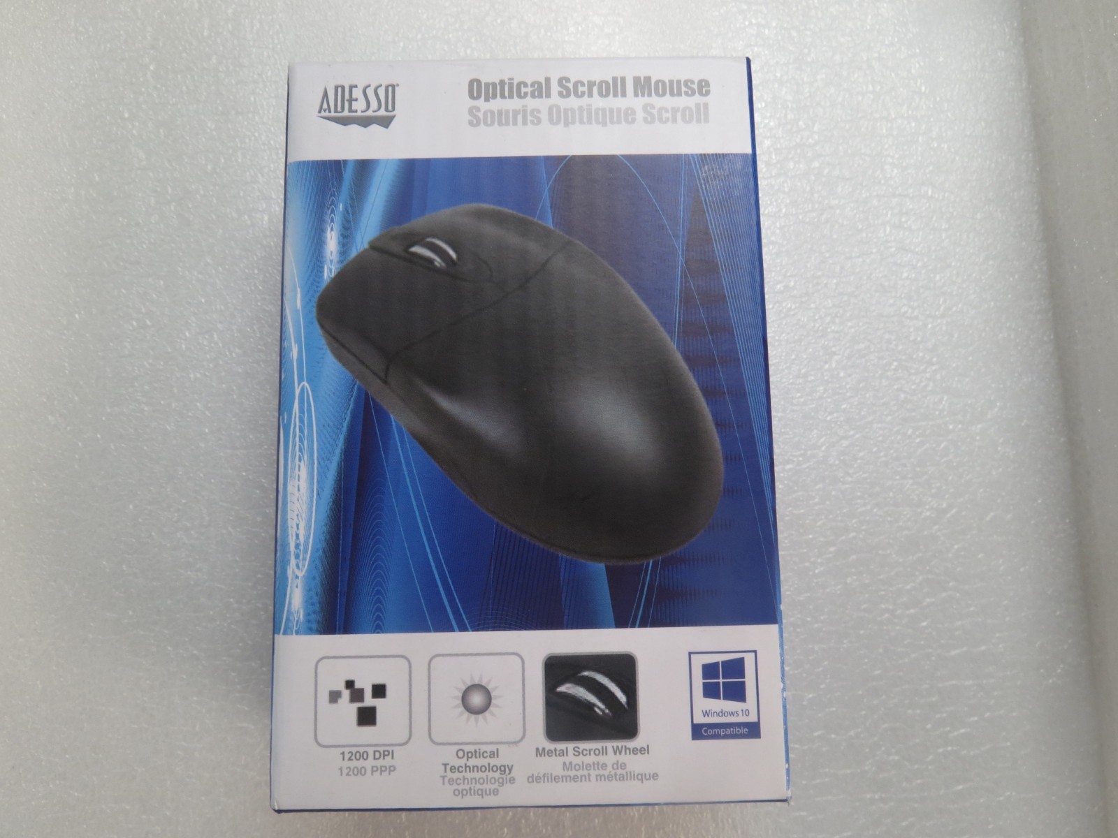 ADESSO HC-3003PS PS/2 OPTICAL MOUSE, BLACK NEW IN BOX