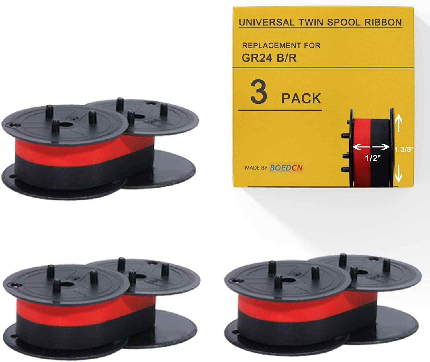 3 Pack Replacement 11216 Universal Twin Spool Calculator Ribbon Adding Tools NEW