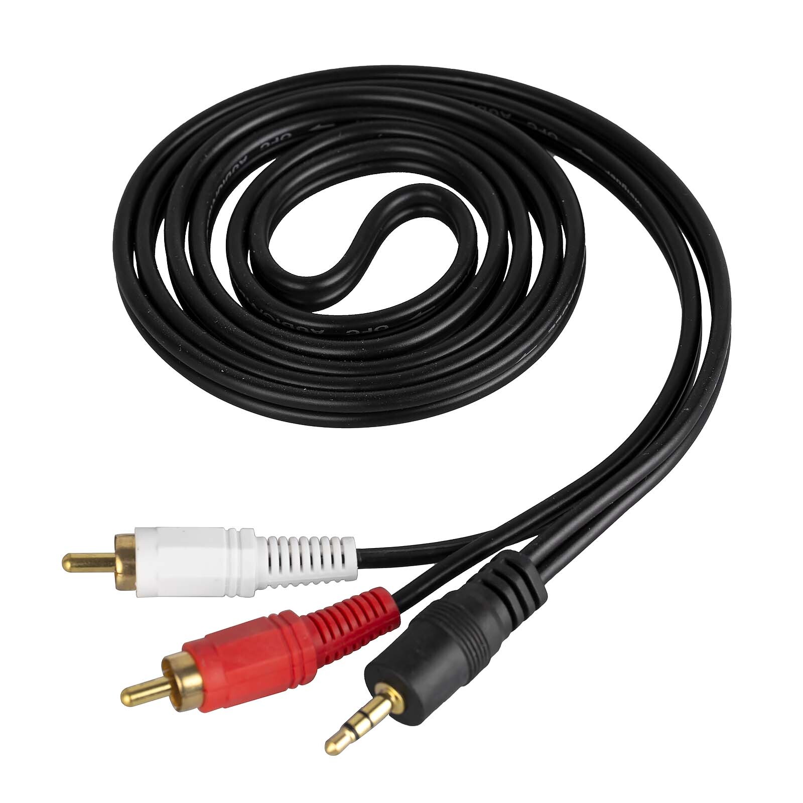 3.5mm Jack to RCA Stereo Audio Cable 10ft Smarphone CD Player PC Amplifier Cord