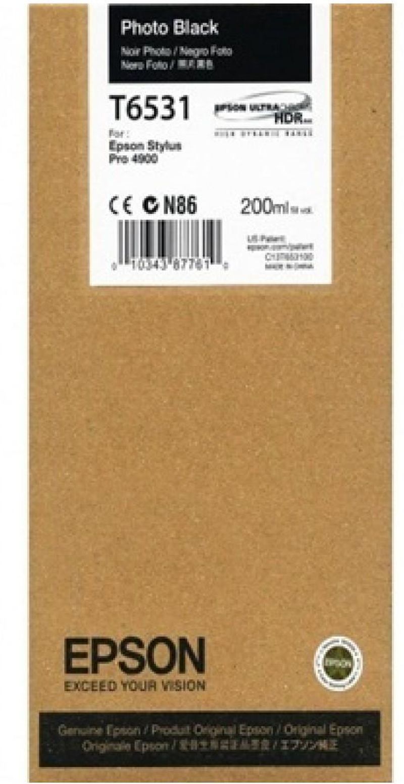 Epson T6531 ink photo black for Stylus Pro 4900 C13T653100 2016 original packaging