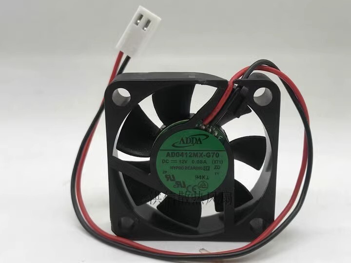 ADDA AD0412MX-G70 DC12V 0.08A 2-Pin Silent Cooling Fan