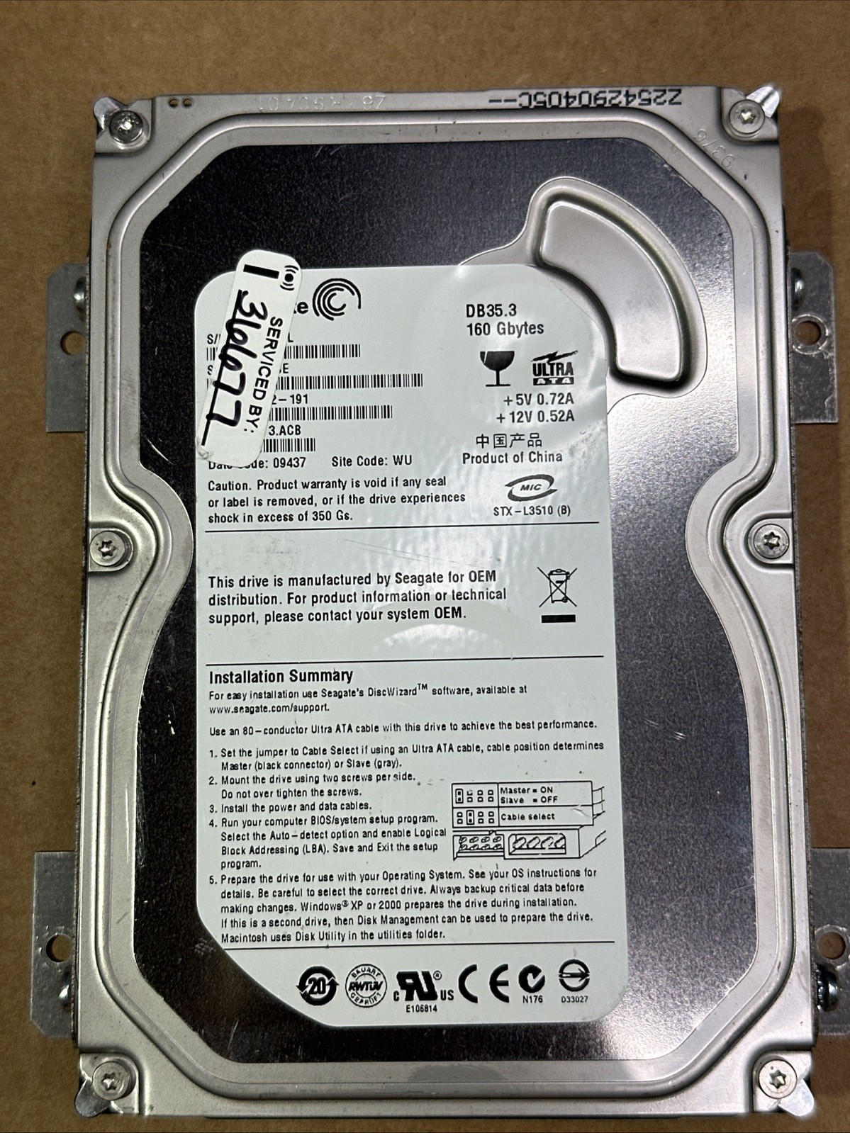 Seagate Ultra ATA DB35.3 160GB
