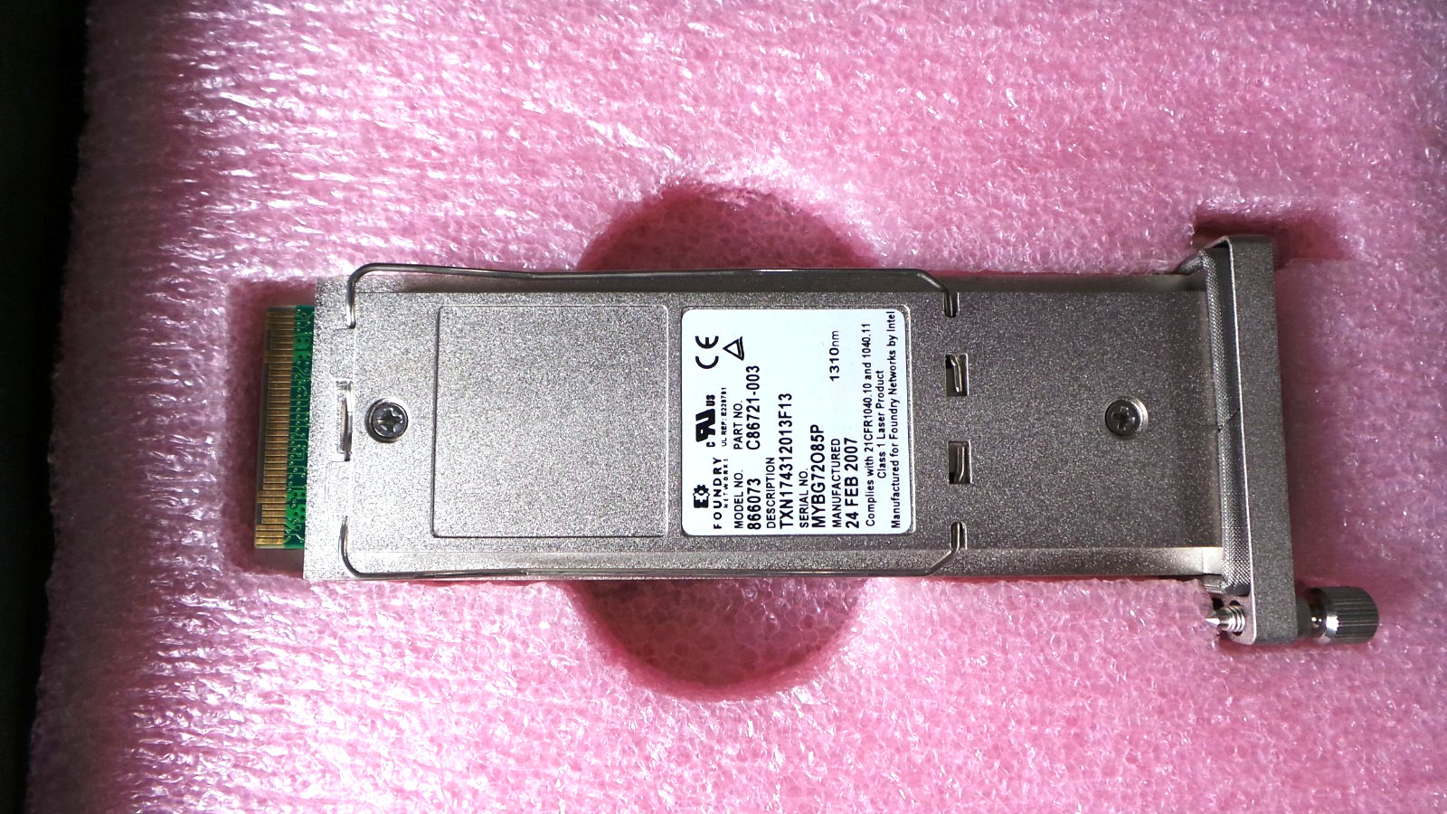 Brocade/Foundry 10G-XNPK-LR 866073 1310nm Part No. C86721-003
