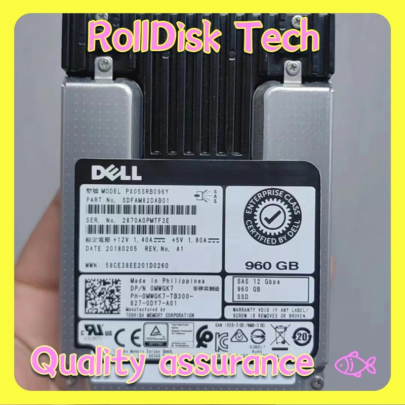 NEW MWGK7 0MWGK7 DELL PX05SRB096Y 960GB 2.5" SAS 12G RI SSD Solid State Drive