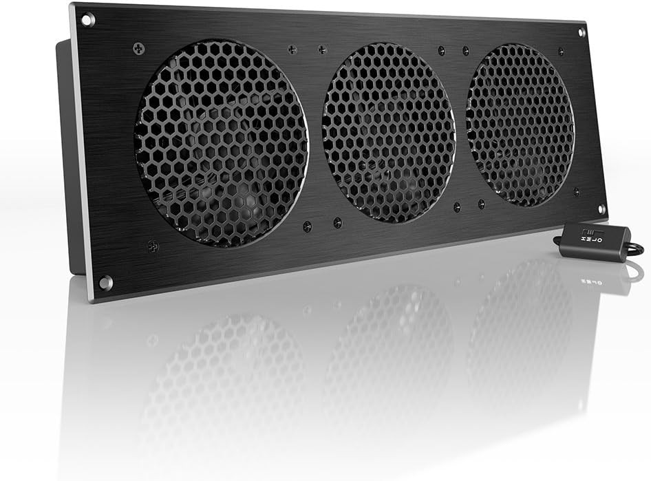 AIRPLATE S9 Quiet Cooling Fan System 18" W/ Speed Control Home Theater AV