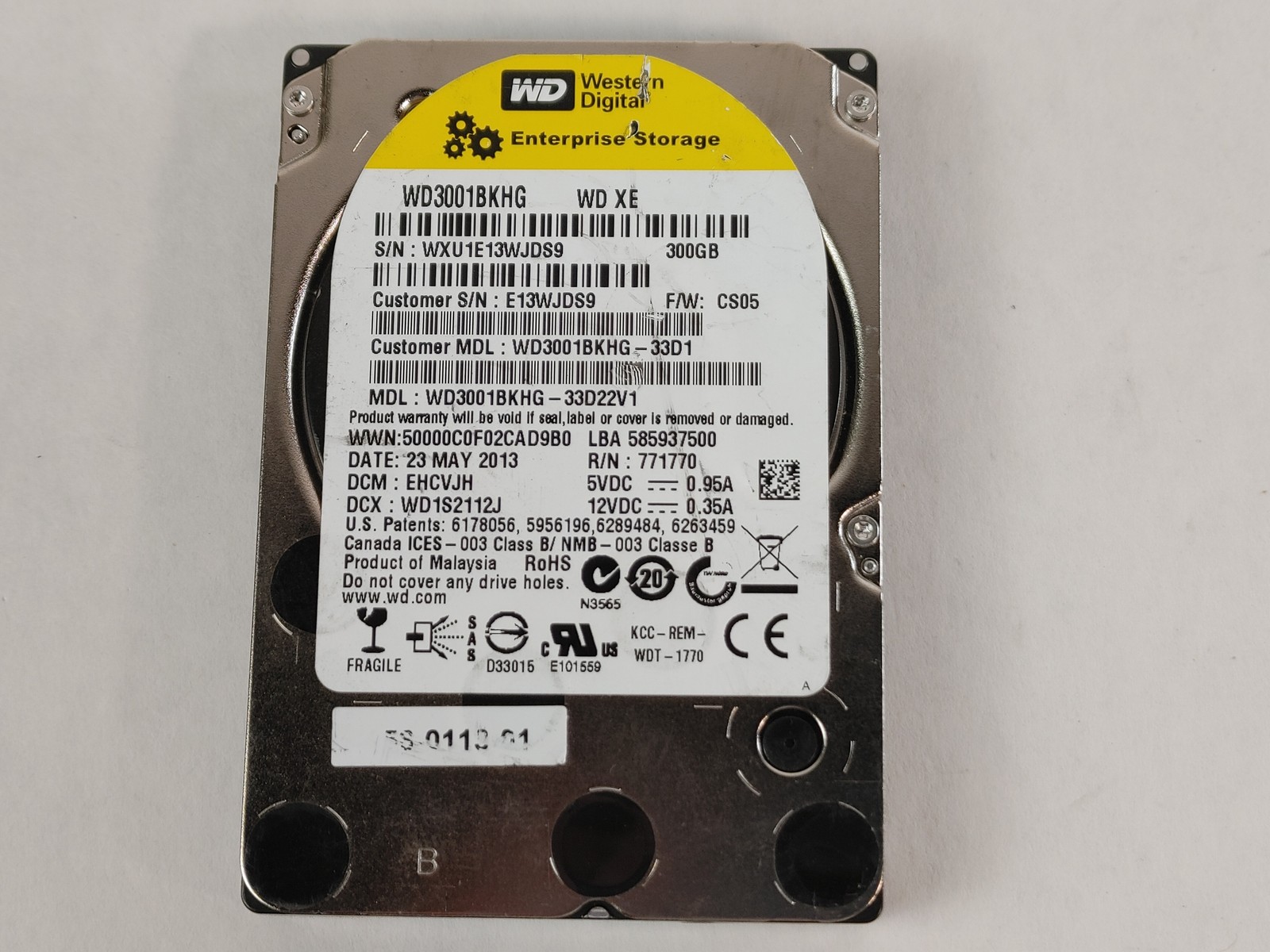 Western Digital Cisco WD XE WD3001BKHG 300 GB SAS 2 2.5 in Server Drive