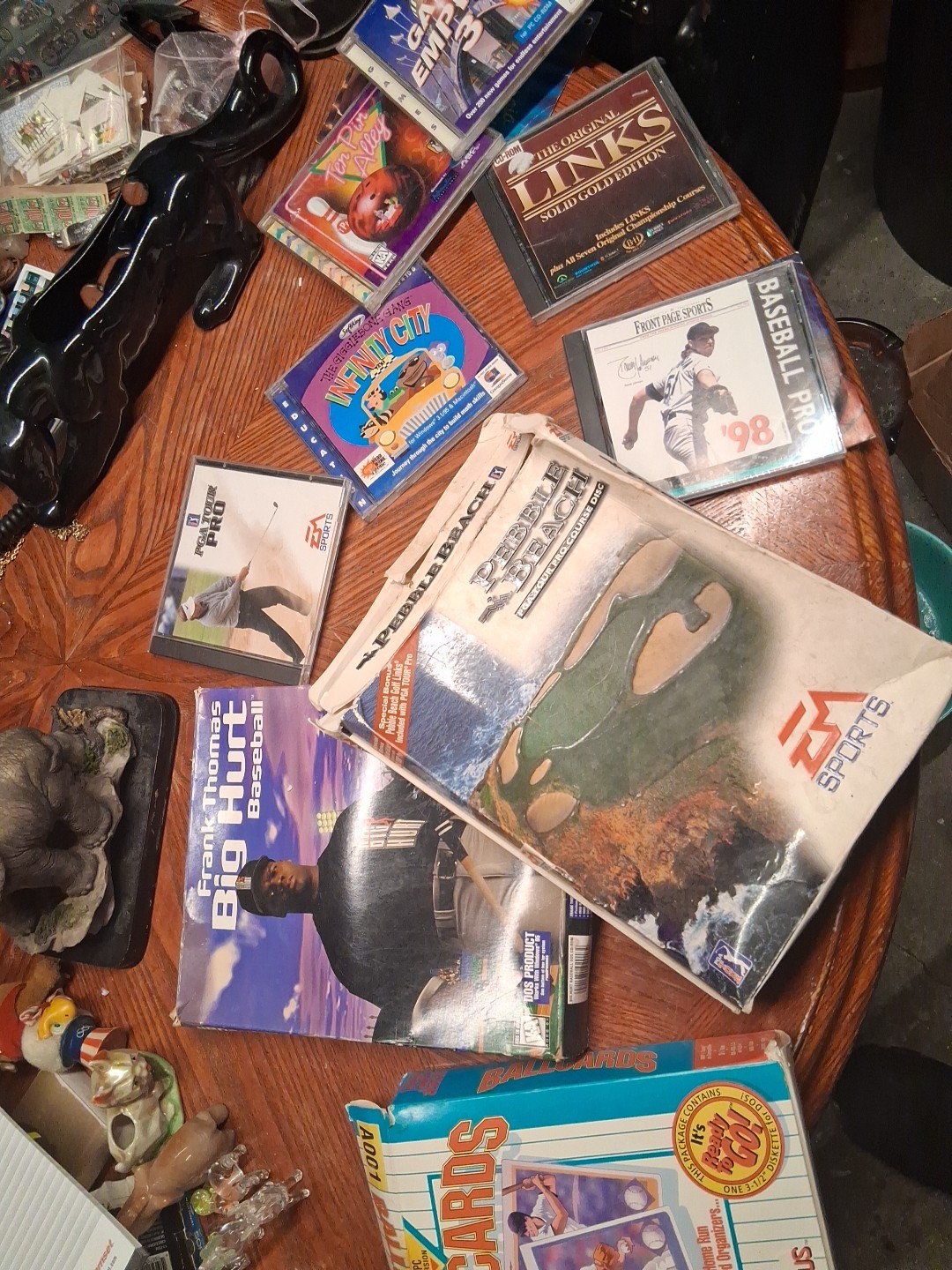 Vintage Pc Games And Floppy Disc Beckett Frank Thomas Pebble Beach Baseball Pro