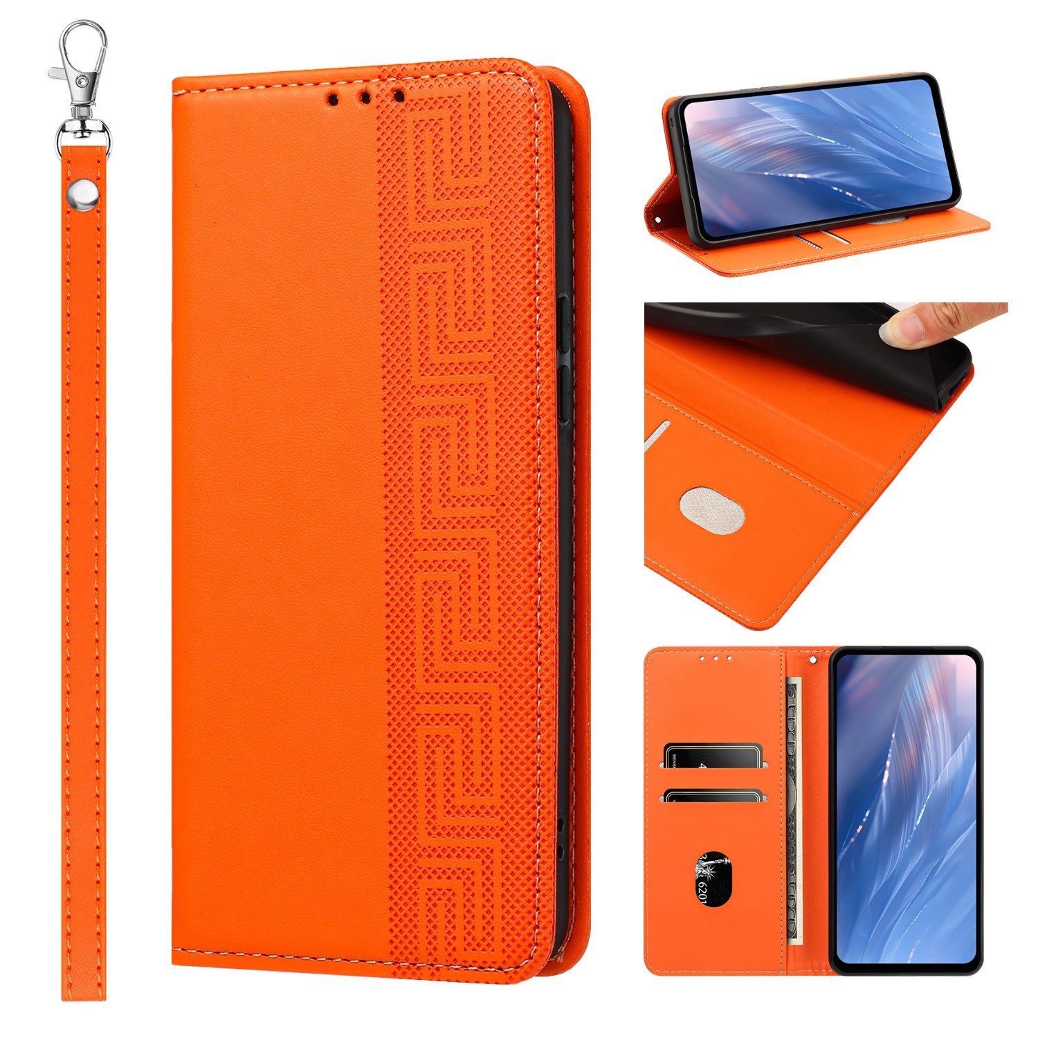 Flip Magnetic Leather Card Wallet Cover Case For A15 A16 A24 A26 A57 A27 A14 A37