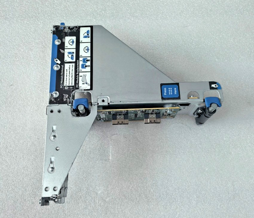 HPE DL38X GEN10 X8/X8/X8 1-PORT 2 NVME SLIMSAS RISER 875086-001 875062-001