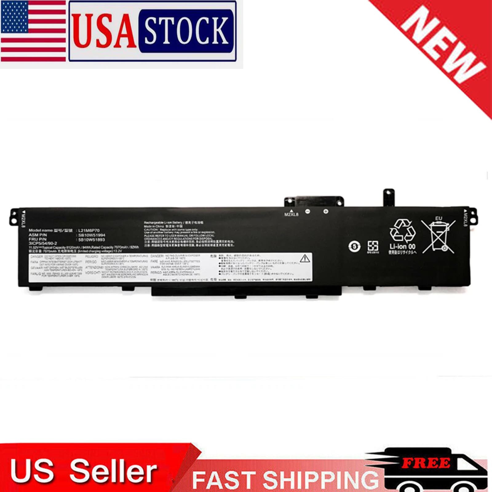 L21L6P70 L21M6P70 Laptop Battery for Lenovo ThinkPad P16 Gen 1 (Type 21D6, 21D7)