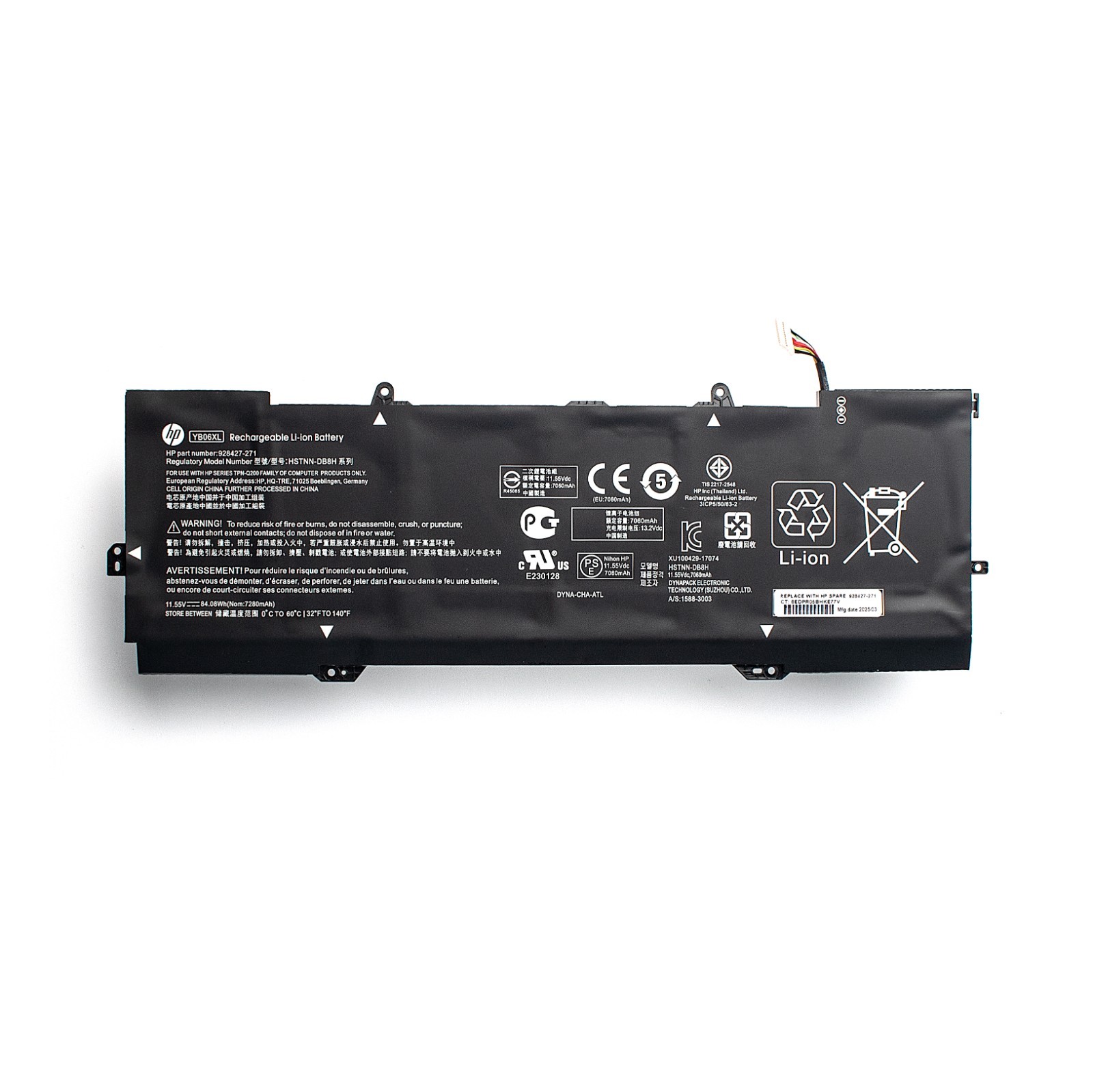 Genuine 11.55V YB06XL Battery For HP HP Spectre X360 15-CH TPN-Q200 HSTNN-DB8H